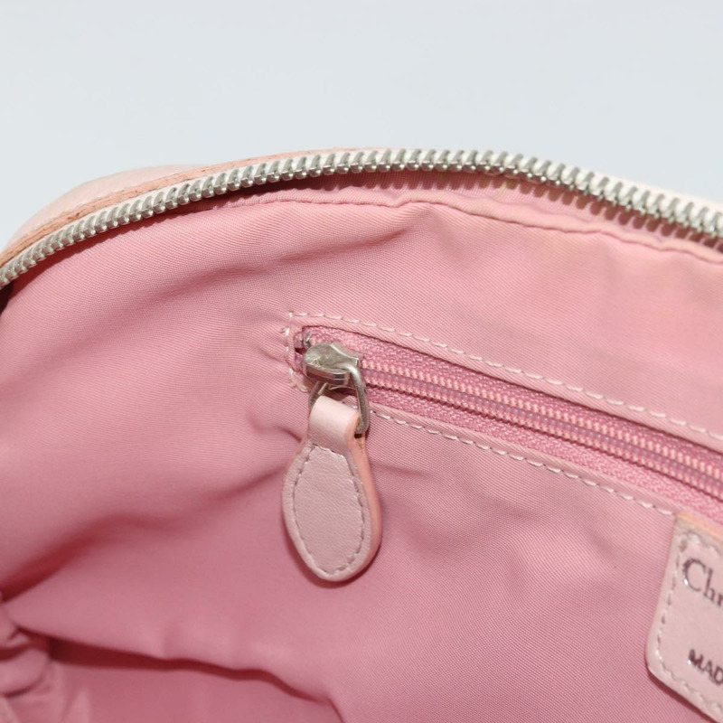 【日本直送】Christian Dior Trotter帆布鏈條浪漫包 PVC粉紅銀色 正品 175434A-21