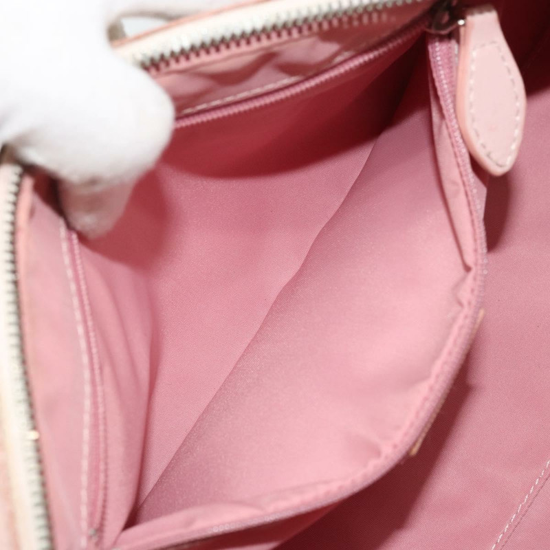 【日本直送】Christian Dior Trotter帆布鏈條浪漫包 PVC粉紅銀色 正品 175434A-22