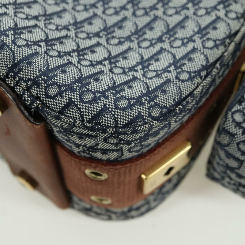 【日本直送】Christian Dior Trotter帆布街頭風單肩包 金色 海軍藍 正品 175442SAV-16