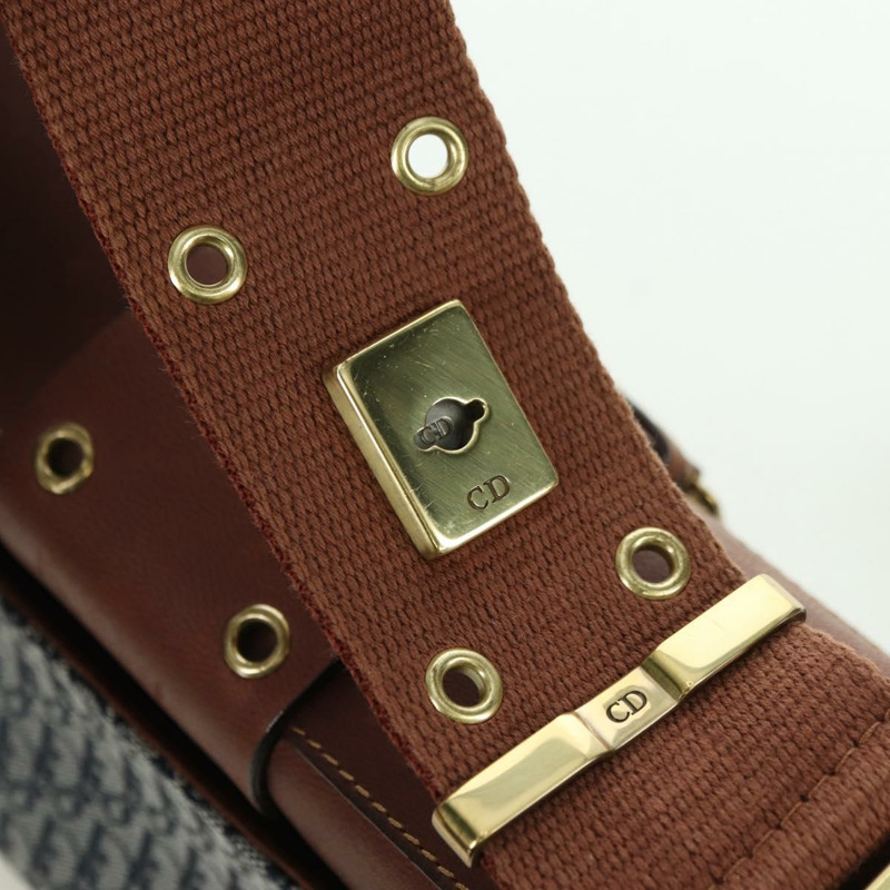 【日本直送】Christian Dior Trotter帆布街頭風單肩包 金色 海軍藍 正品 175442SAV-19