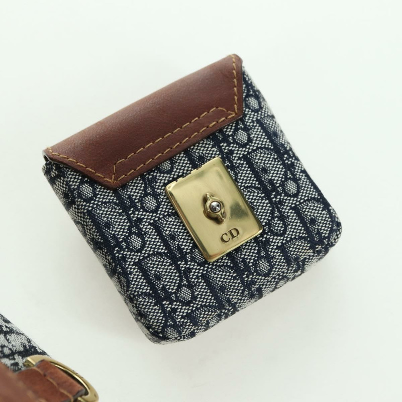 【日本直送】Christian Dior Trotter帆布街頭風單肩包 金色 海軍藍 正品 175442SAV-20