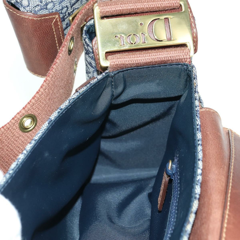 【日本直送】Christian Dior Trotter帆布街頭風單肩包 金色 海軍藍 正品 175442SAV-24