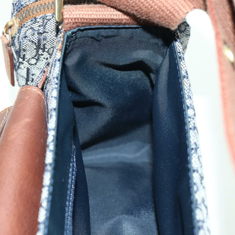 【日本直送】Christian Dior Trotter帆布街頭風單肩包 金色 海軍藍 正品 175442SAV-25