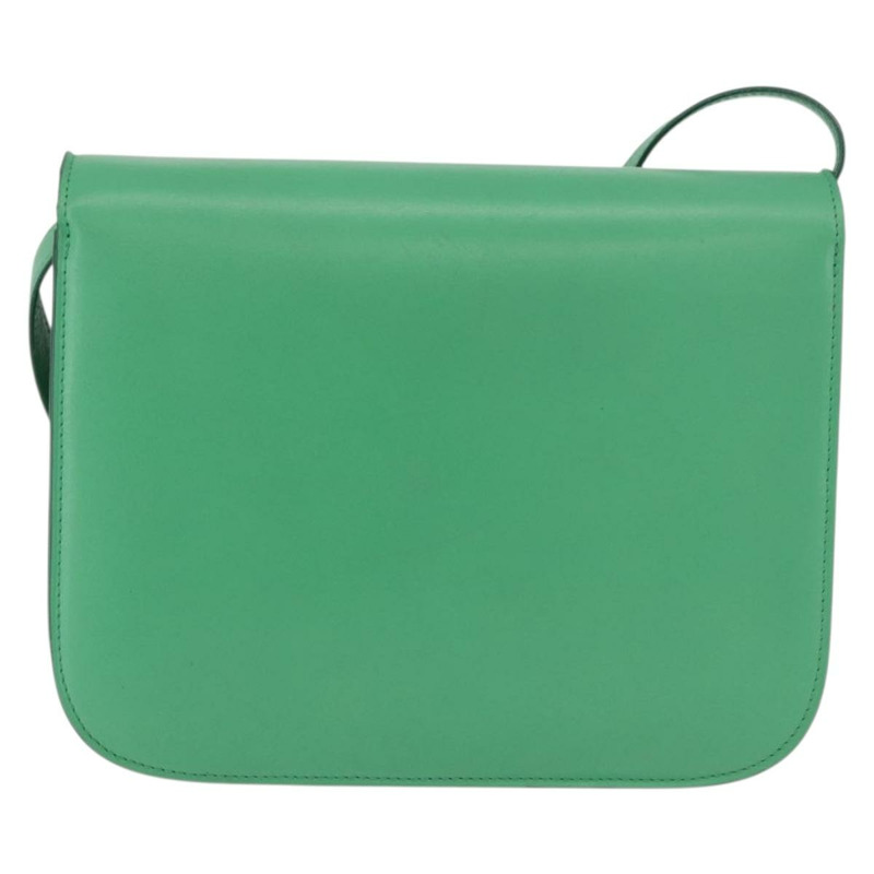 【日本直送】CELINE 經典 Box 肩背包 皮革 綠色 金色 正品 YKZ1239A-1