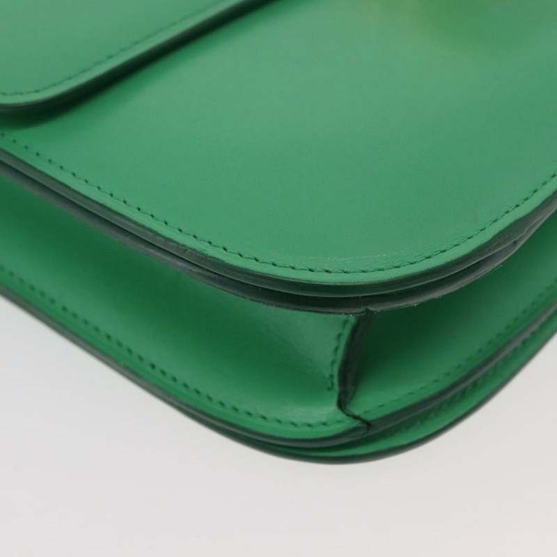 【日本直送】CELINE 經典 Box 肩背包 皮革 綠色 金色 正品 YKZ1239A-8