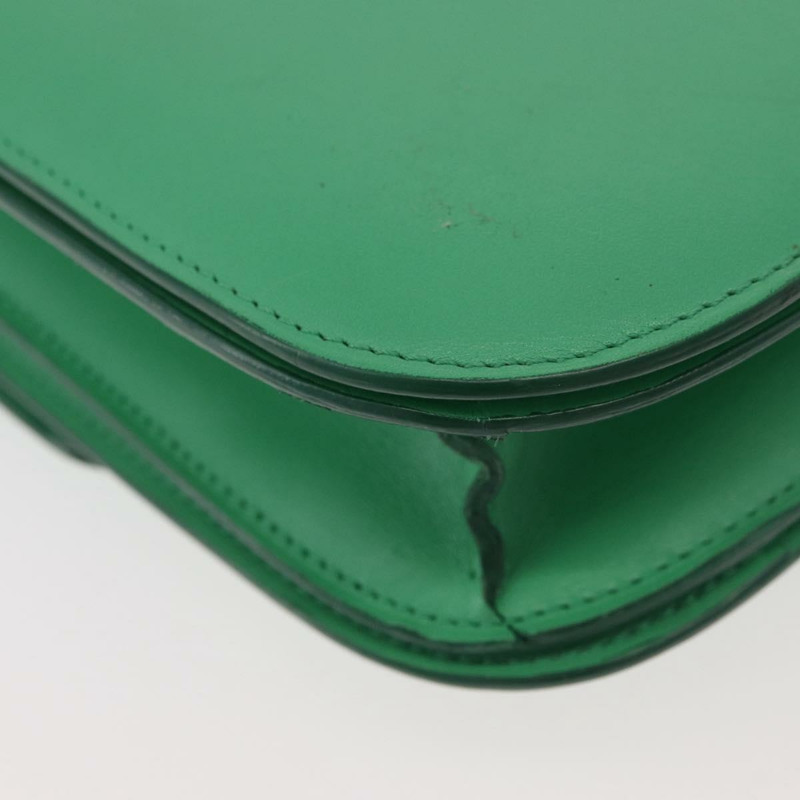 【日本直送】CELINE 經典 Box 肩背包 皮革 綠色 金色 正品 YKZ1239A-14