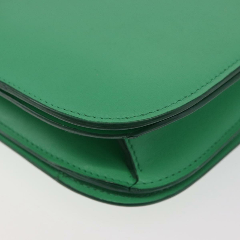 【日本直送】CELINE 經典 Box 肩背包 皮革 綠色 金色 正品 YKZ1239A-15