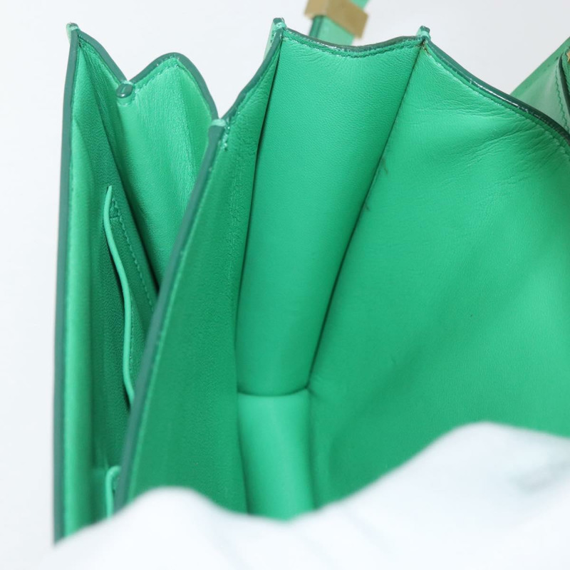 【日本直送】CELINE 經典 Box 肩背包 皮革 綠色 金色 正品 YKZ1239A-18