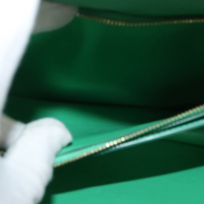 【日本直送】CELINE 經典 Box 肩背包 皮革 綠色 金色 正品 YKZ1239A-21