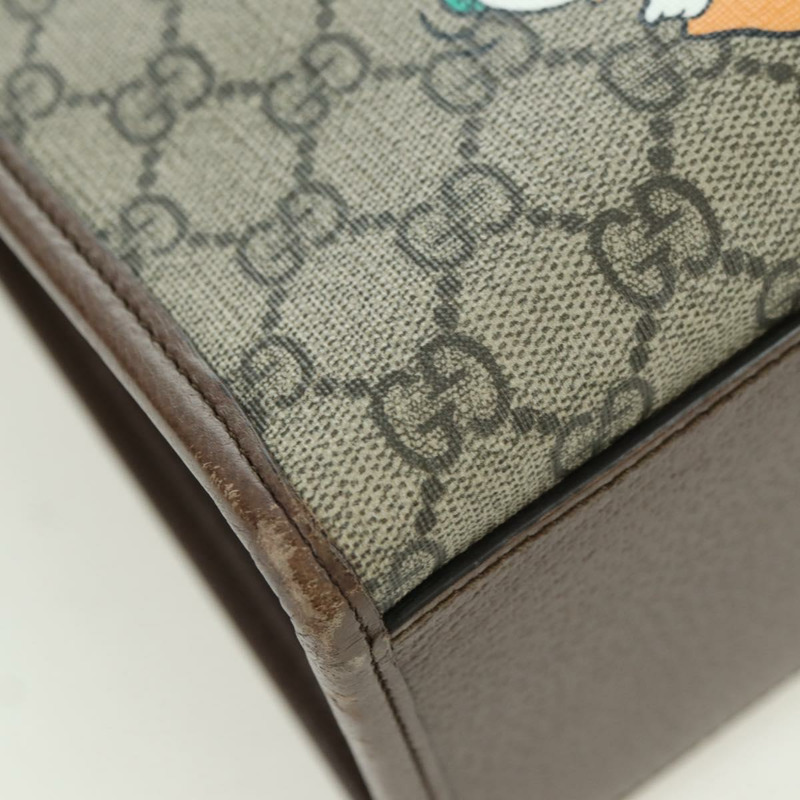 【日本直送】GUCCI GG Supreme 唐老鴨手提包 PVC 兩用 米色 金色 648134 正品 YKZ1322M-8
