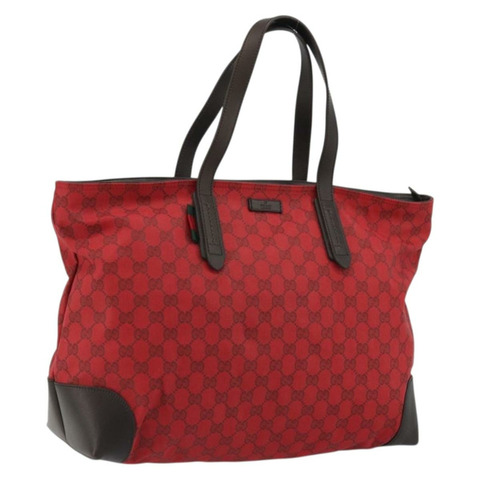 GUCCI GG帆布托特包 紅色金色 308928 正品 YKZ1284A