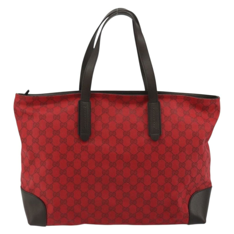 【日本直送】GUCCI GG帆布托特包 紅色金色 308928 正品 YKZ1284A-1