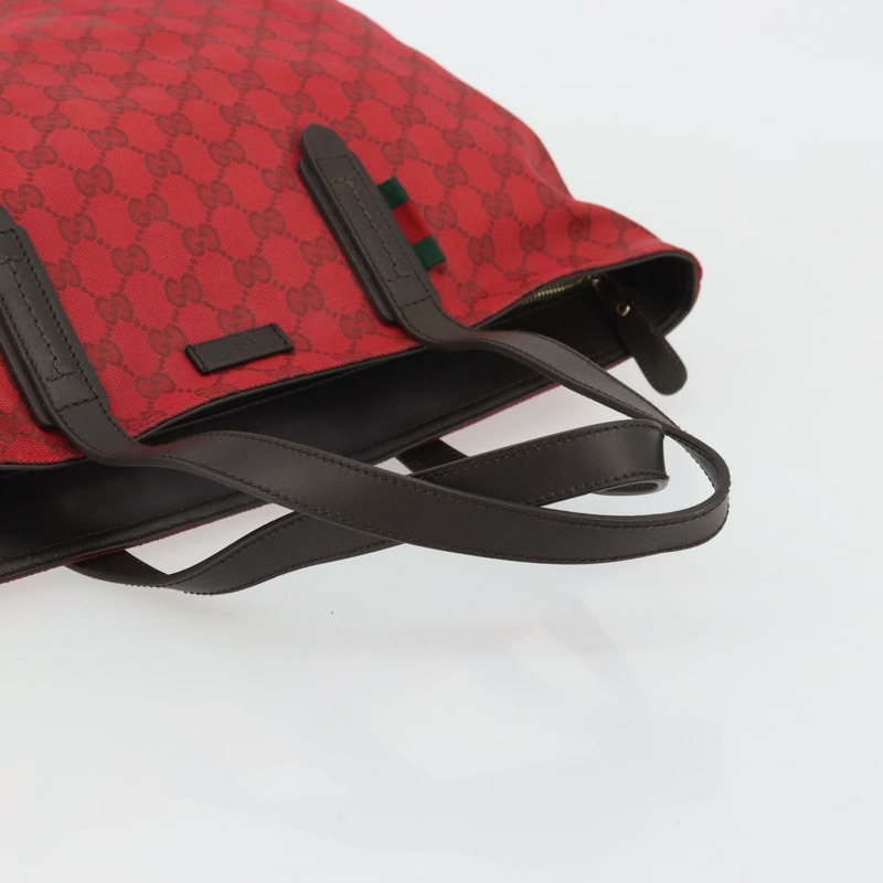 【日本直送】GUCCI GG帆布托特包 紅色金色 308928 正品 YKZ1284A-6
