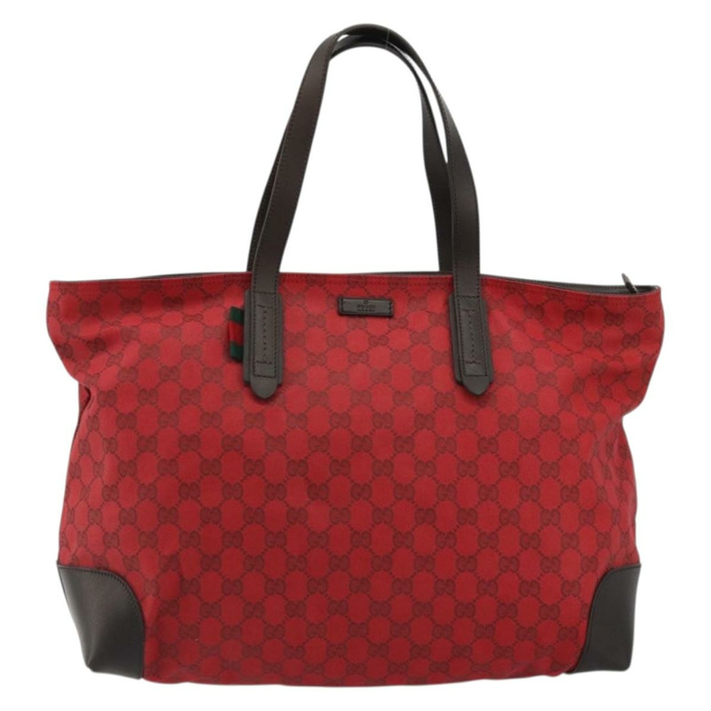 【日本直送】GUCCI GG帆布托特包 紅色金色 308928 正品 YKZ1284A-12
