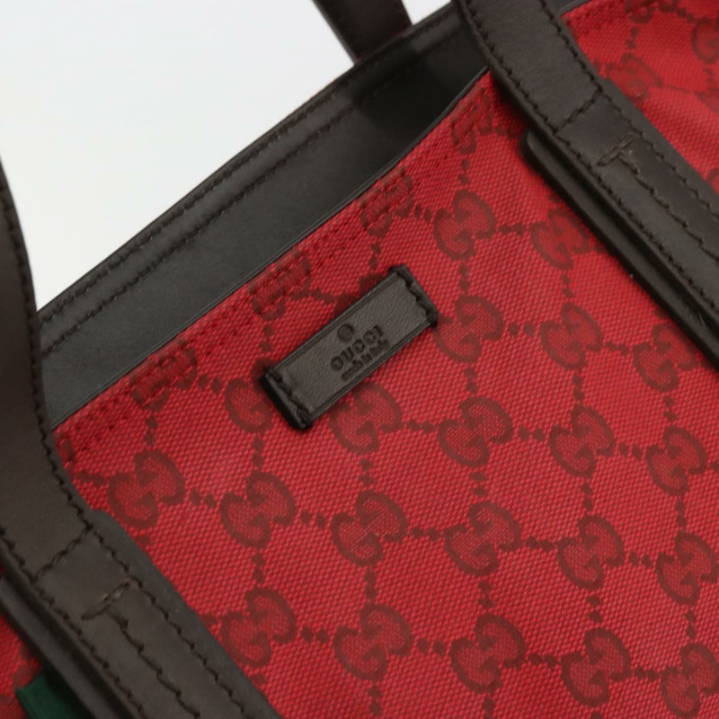 【日本直送】GUCCI GG帆布托特包 紅色金色 308928 正品 YKZ1284A-17