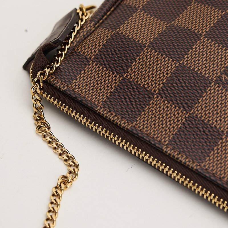 二手Lv 棋盤格mini麻將包-5