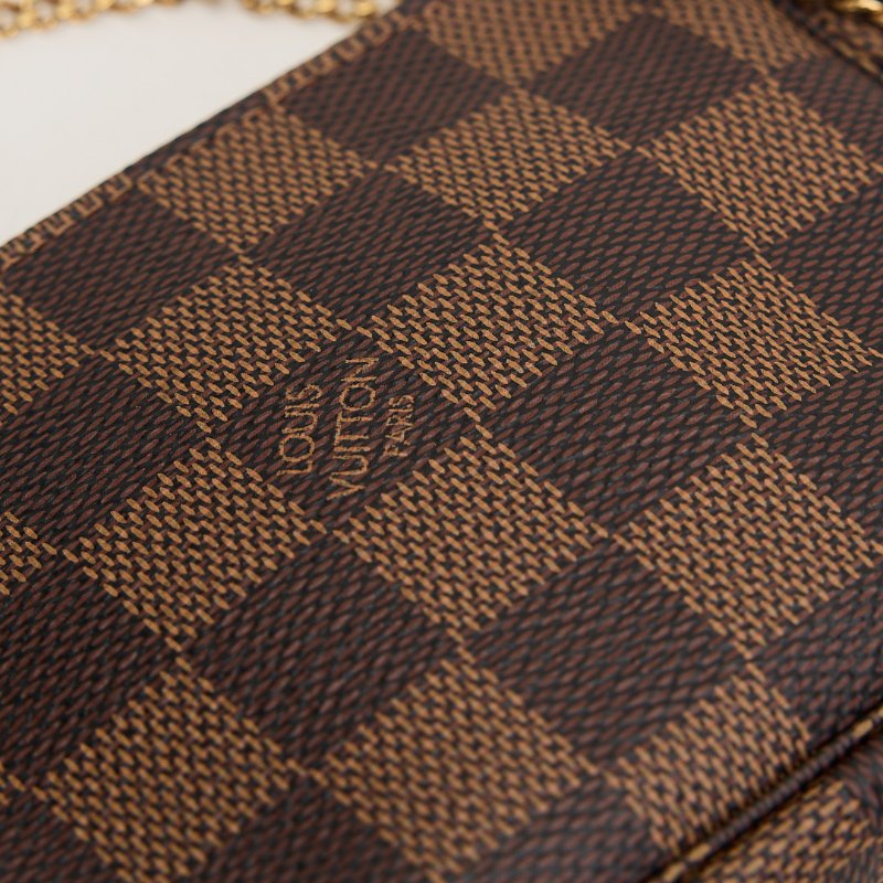 二手Lv 棋盤格mini麻將包-8