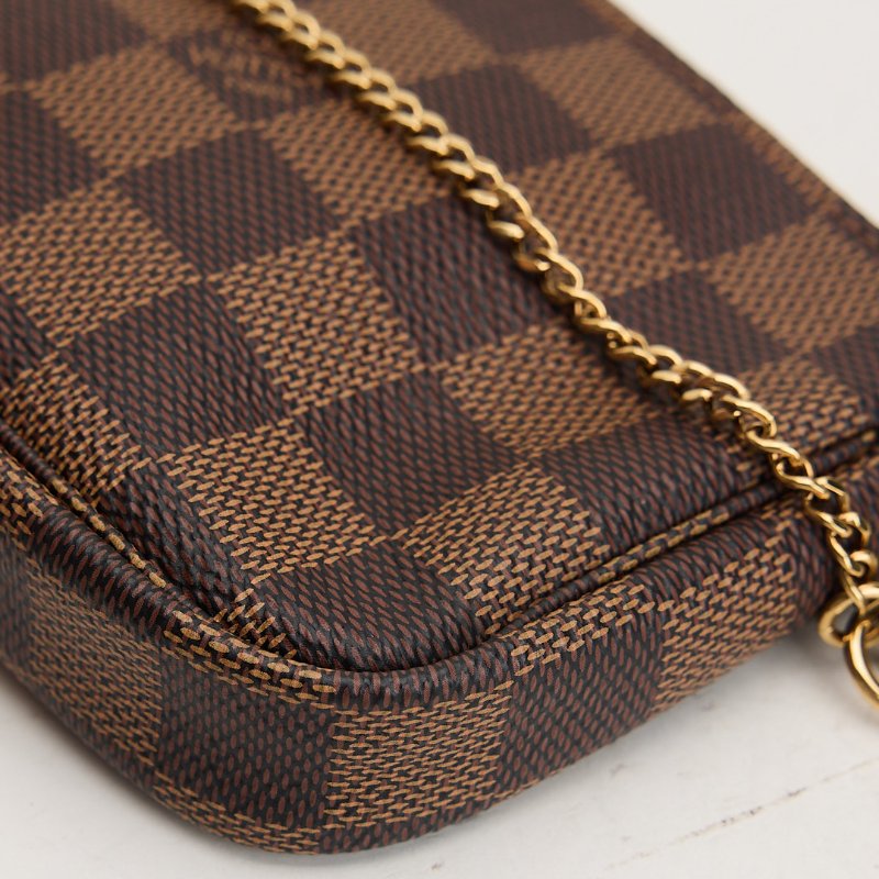 二手Lv 棋盤格mini麻將包-14