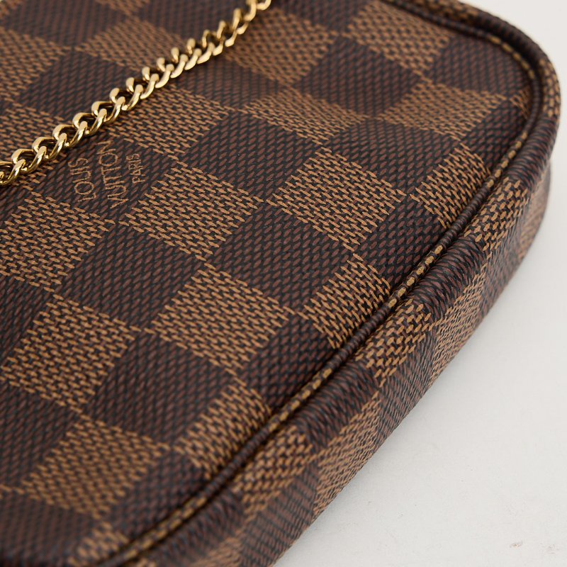 二手Lv 棋盤格mini麻將包-15