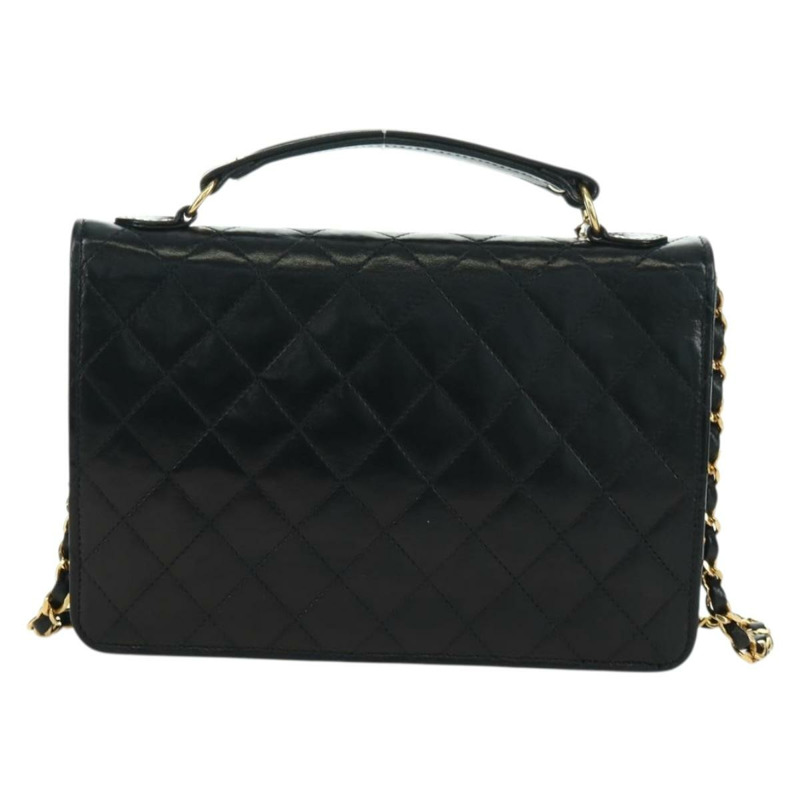 【日本直送】香奈兒 (CHANEL) Matelasse 雙旋扣鏈條包 羊皮 2way CC Auth YKZ1263SV-1