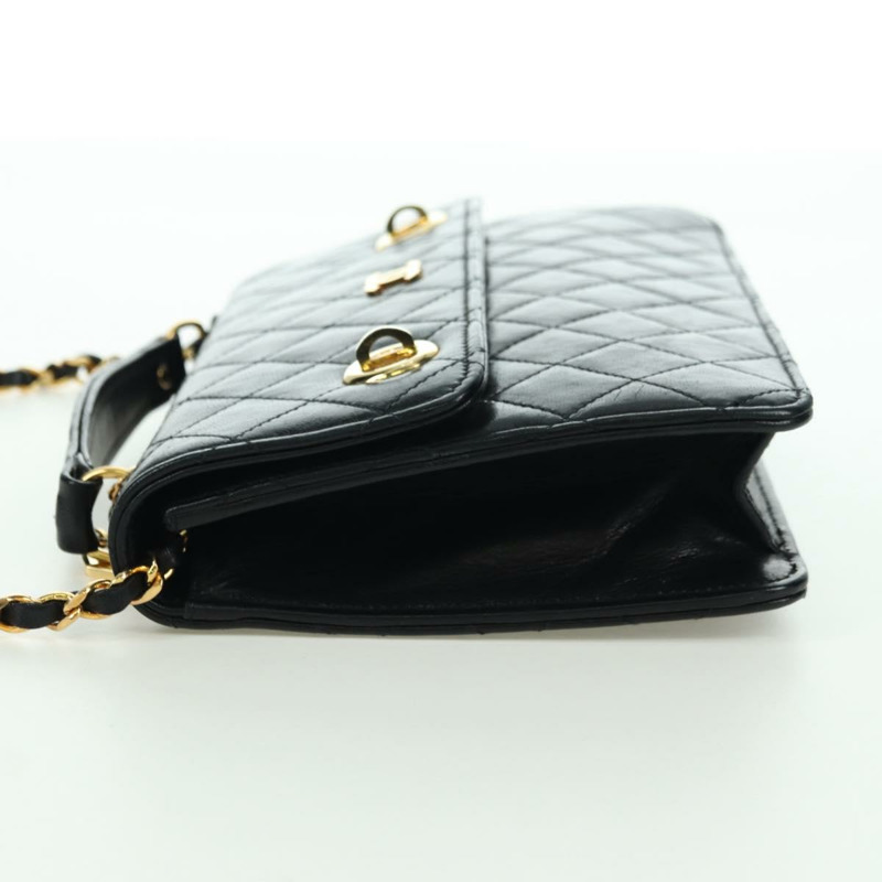 【日本直送】香奈兒 (CHANEL) Matelasse 雙旋扣鏈條包 羊皮 2way CC Auth YKZ1263SV-2