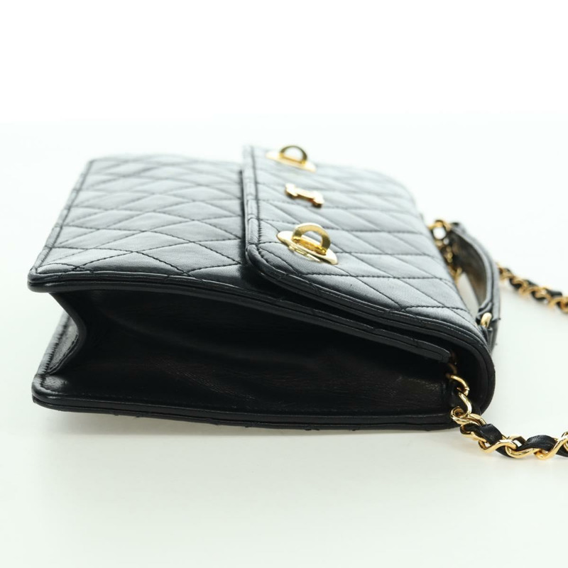 【日本直送】香奈兒 (CHANEL) Matelasse 雙旋扣鏈條包 羊皮 2way CC Auth YKZ1263SV-3