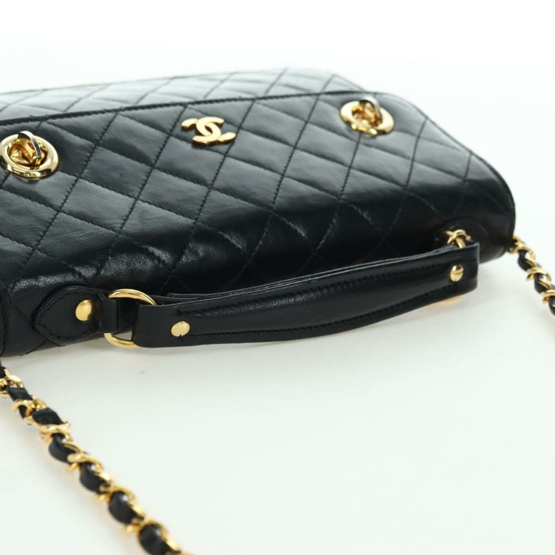 【日本直送】香奈兒 (CHANEL) Matelasse 雙旋扣鏈條包 羊皮 2way CC Auth YKZ1263SV-5