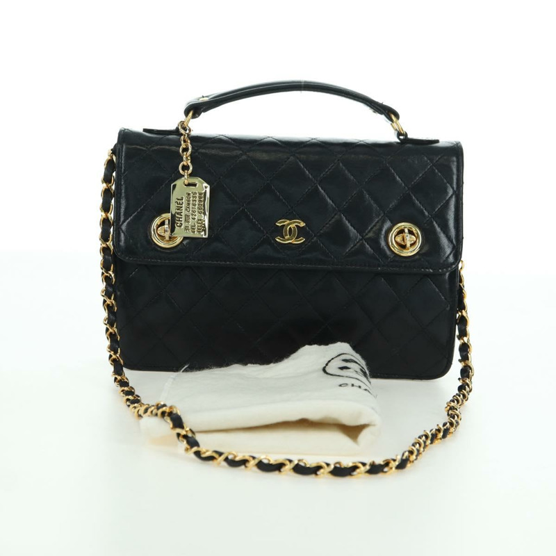 【日本直送】香奈兒 (CHANEL) Matelasse 雙旋扣鏈條包 羊皮 2way CC Auth YKZ1263SV-11