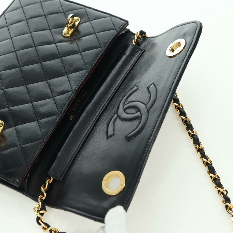 【日本直送】香奈兒 (CHANEL) Matelasse 雙旋扣鏈條包 羊皮 2way CC Auth YKZ1263SV-21