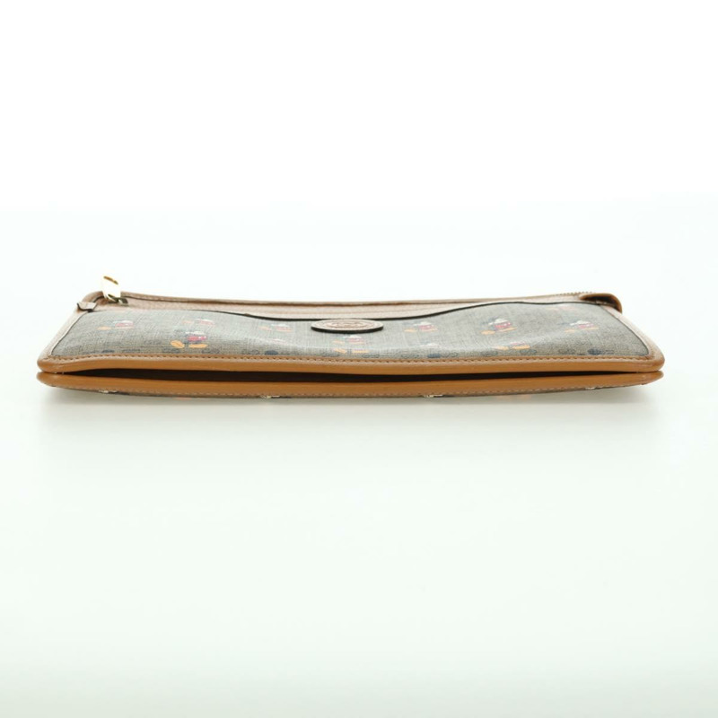 【日本直送】GUCCI GUCCIxDisney GG Supreme 手拿包 PVC 米色金色 602552 正品 YKZ1330M-5