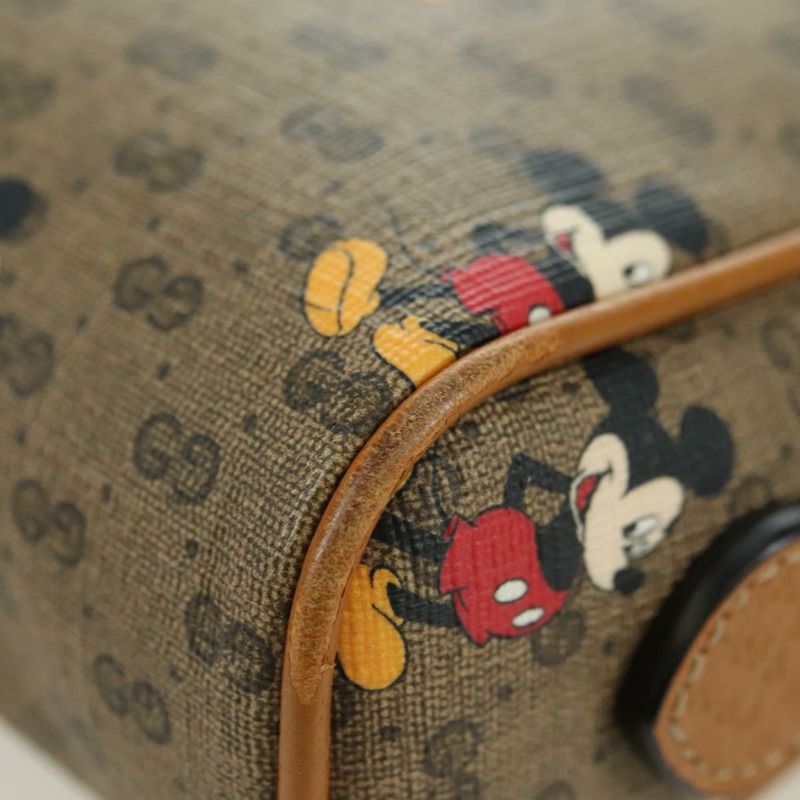 【日本直送】GUCCI Micro GG Supreme Disney 聯名手提包 PVC 米色 602536 正品 YKZ1342M-15