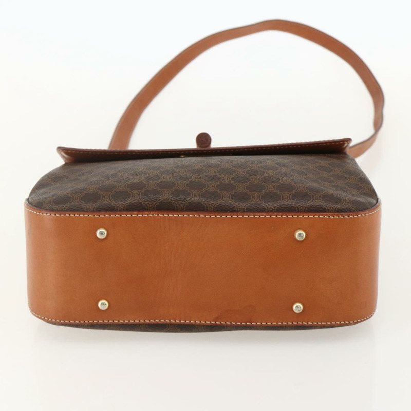 【日本直送】CELINE Macadam帆布手提包 PVC皮革 兩用棕色金色 正品 YKZ1558A-4