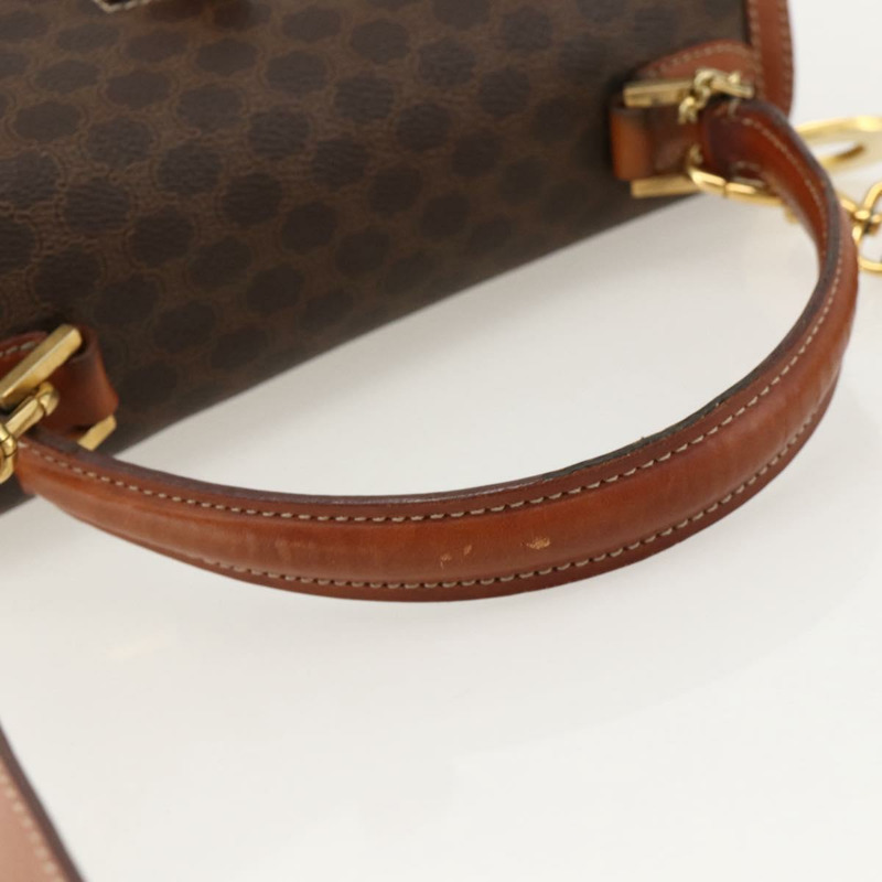 【日本直送】CELINE Macadam帆布手提包 PVC皮革 兩用棕色金色 正品 YKZ1558A-6