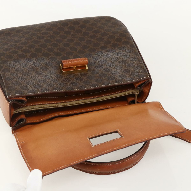 【日本直送】CELINE Macadam帆布手提包 PVC皮革 兩用棕色金色 正品 YKZ1558A-8