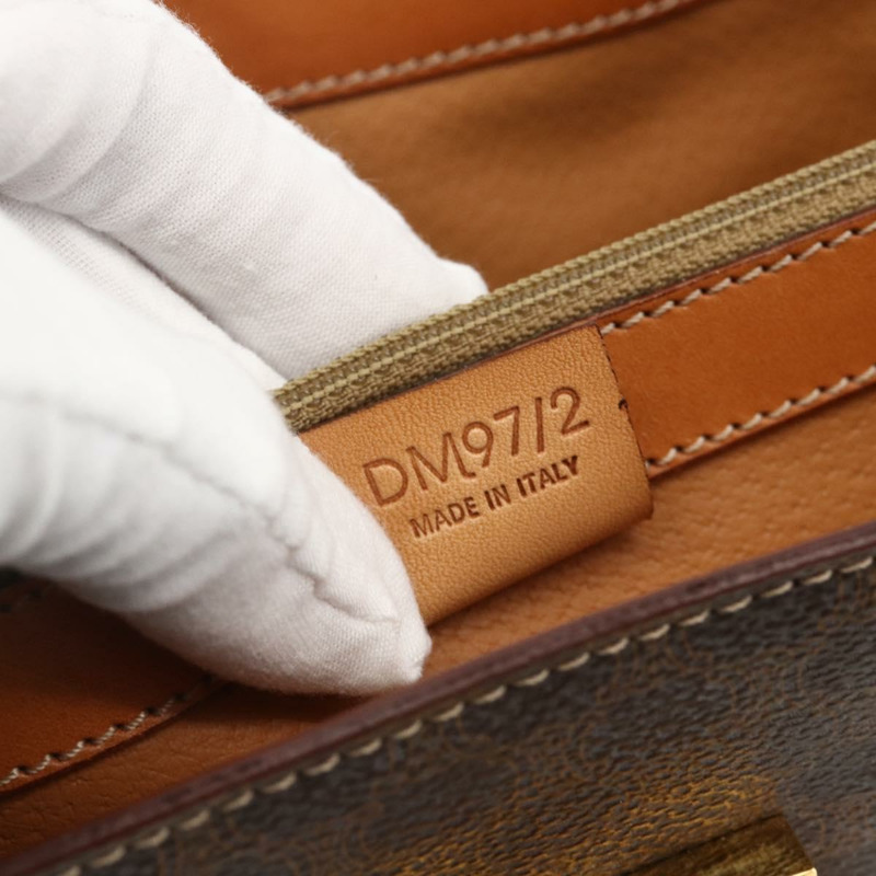 【日本直送】CELINE Macadam帆布手提包 PVC皮革 兩用棕色金色 正品 YKZ1558A-11