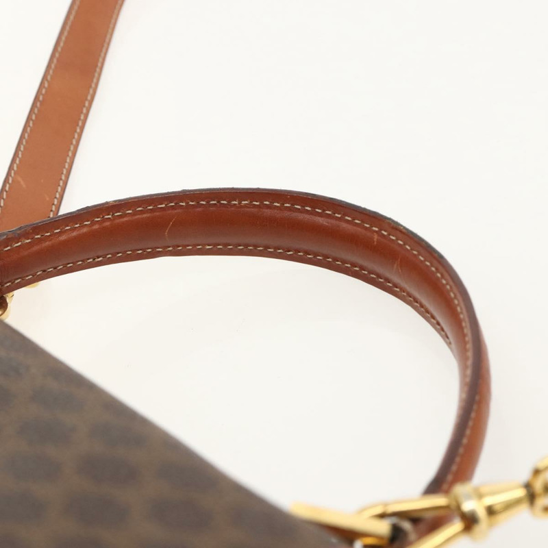 【日本直送】CELINE Macadam帆布手提包 PVC皮革 兩用棕色金色 正品 YKZ1558A-13