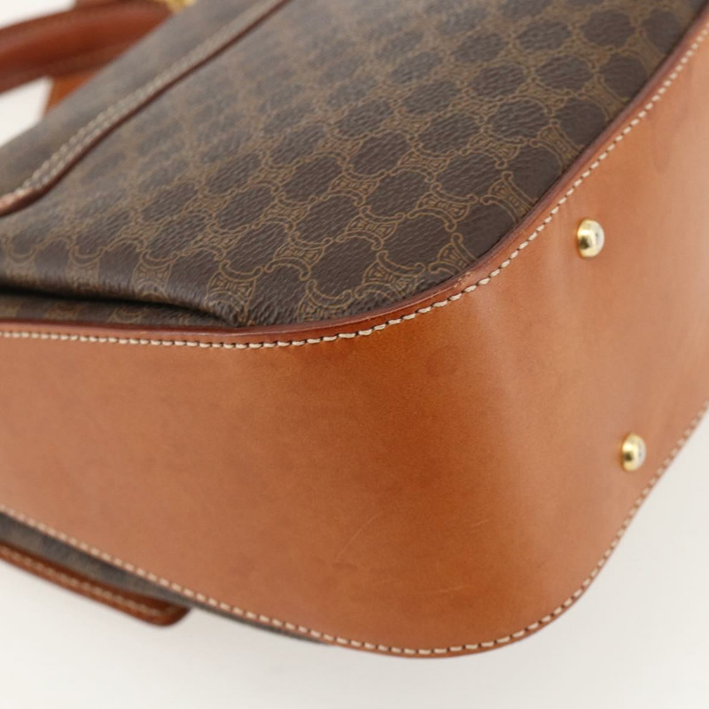 【日本直送】CELINE Macadam帆布手提包 PVC皮革 兩用棕色金色 正品 YKZ1558A-18