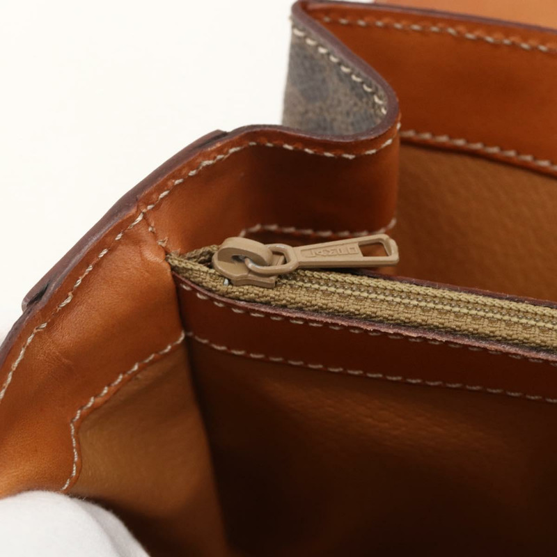 【日本直送】CELINE Macadam帆布手提包 PVC皮革 兩用棕色金色 正品 YKZ1558A-24