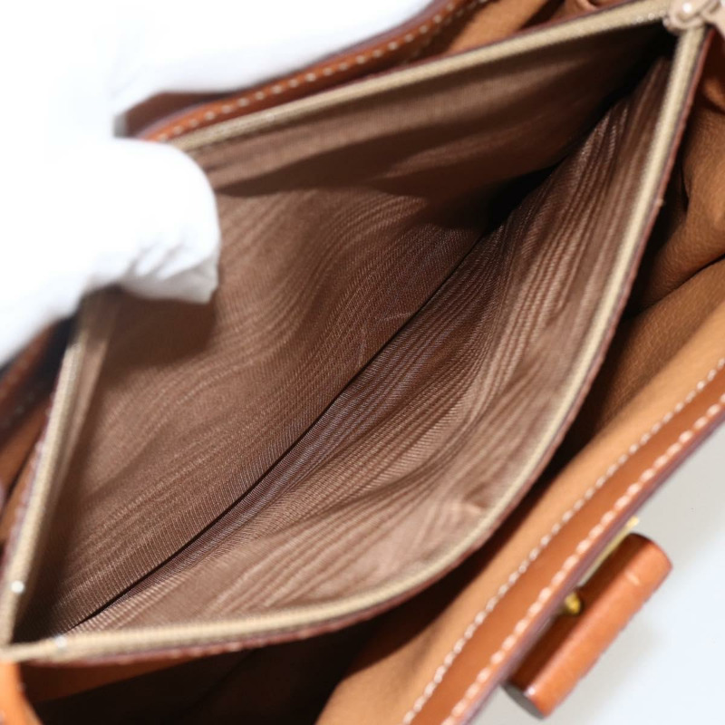 【日本直送】CELINE Macadam帆布手提包 PVC皮革 兩用棕色金色 正品 YKZ1558A-25