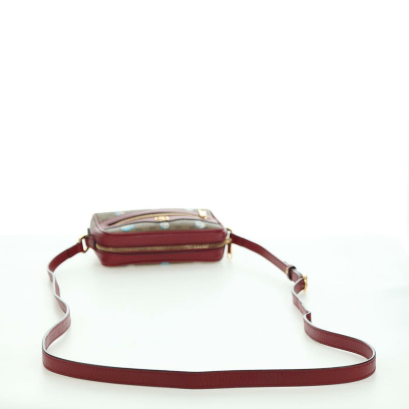 【日本直送】GUCCI Micro GG Supreme哆啦A夢肩包 PVC 米色 金色 647784 正品 YKZ1331M-6