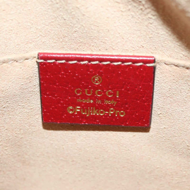 【日本直送】GUCCI Micro GG Supreme哆啦A夢肩包 PVC 米色 金色 647784 正品 YKZ1331M-22