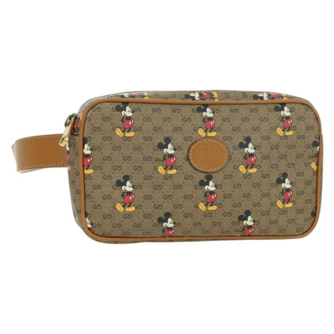 GUCCI Micro GG Supreme Disney 聯名手提包 PVC 米色 602695 正品 YKZ1344M