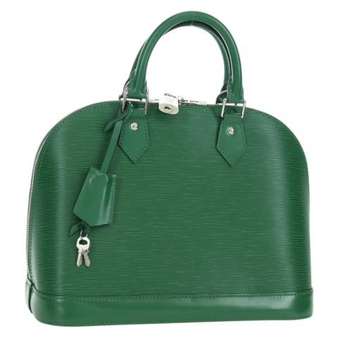 路易威登 Epi Alma PM 手提包 綠色斗篷 M40618 LV 正品 YKZ1315V