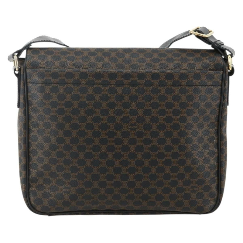 【日本直送】CELINE Macadam帆布肩背包 PVC皮革 黑色金色 正品 YKZ1522A-1