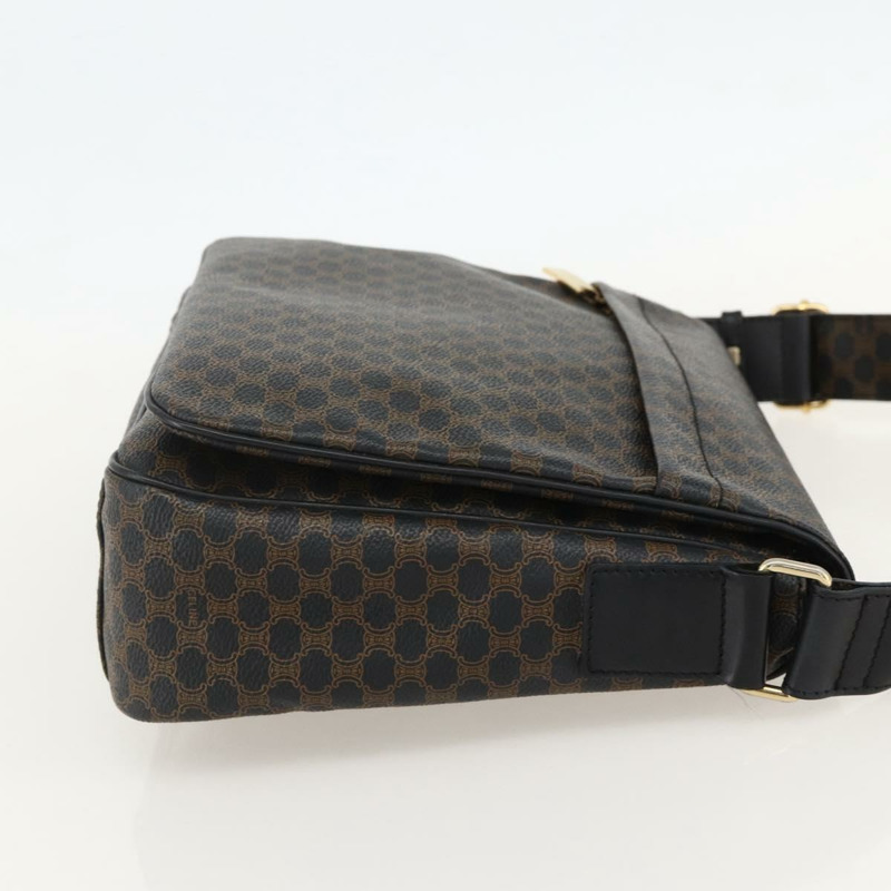 【日本直送】CELINE Macadam帆布肩背包 PVC皮革 黑色金色 正品 YKZ1522A-3