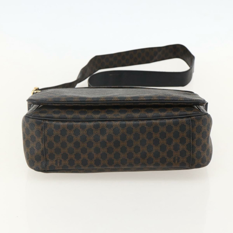 【日本直送】CELINE Macadam帆布肩背包 PVC皮革 黑色金色 正品 YKZ1522A-4