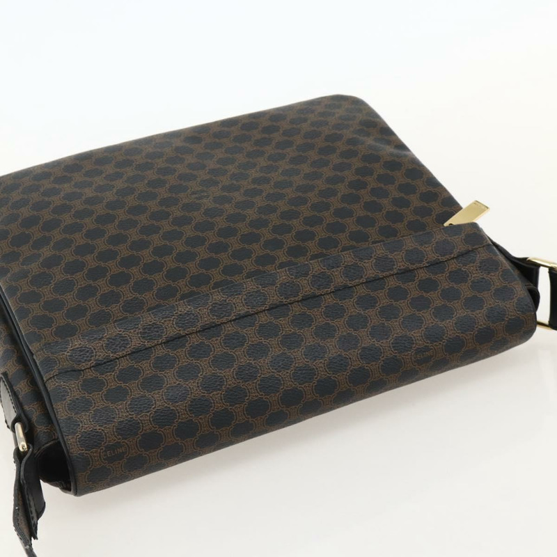 【日本直送】CELINE Macadam帆布肩背包 PVC皮革 黑色金色 正品 YKZ1522A-5