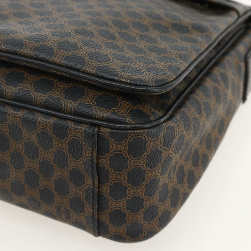 【日本直送】CELINE Macadam帆布肩背包 PVC皮革 黑色金色 正品 YKZ1522A-8