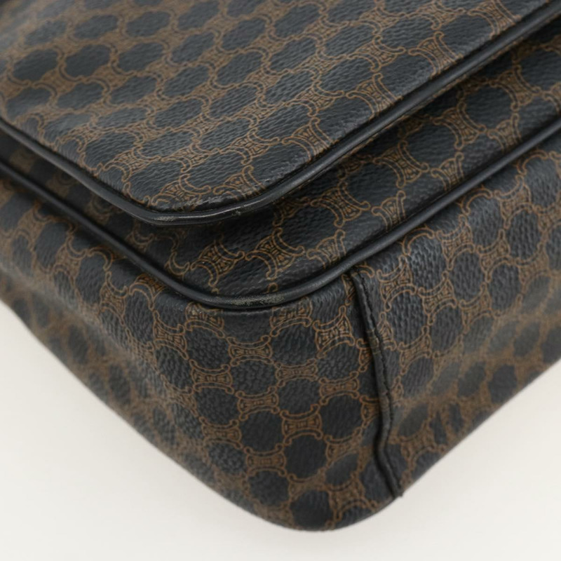 【日本直送】CELINE Macadam帆布肩背包 PVC皮革 黑色金色 正品 YKZ1522A-13