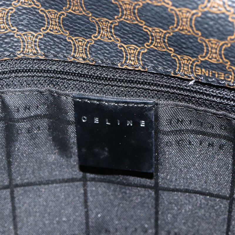 【日本直送】CELINE Macadam帆布肩背包 PVC皮革 黑色金色 正品 YKZ1522A-17